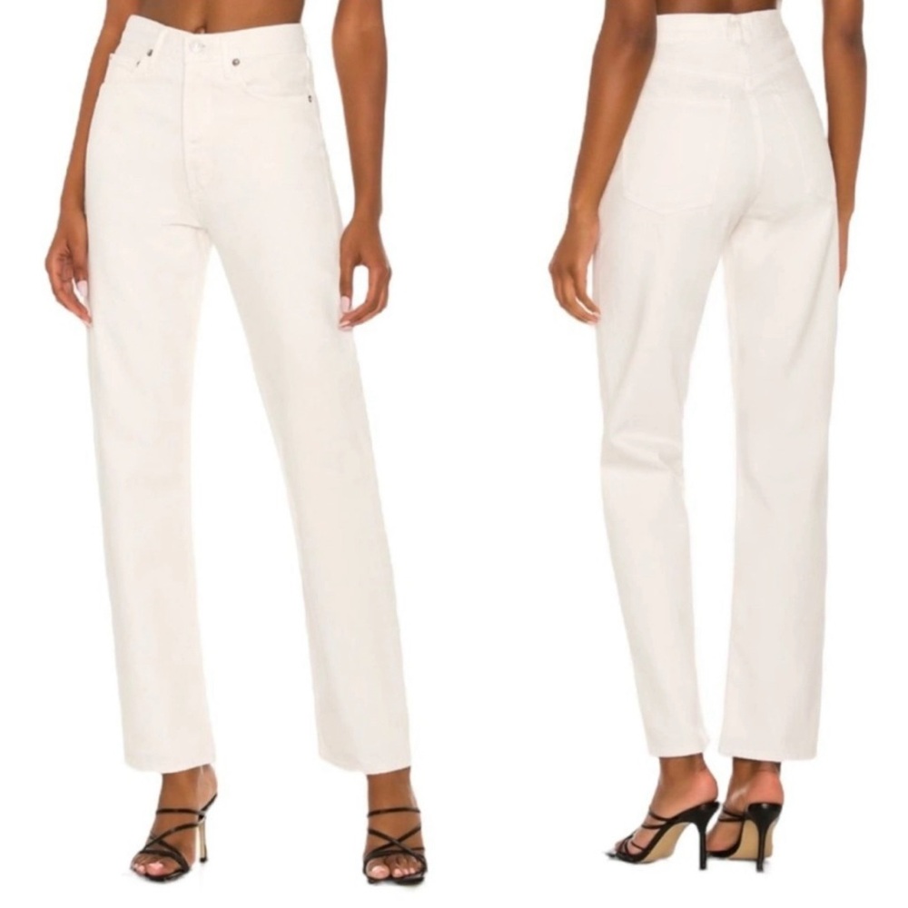 House of Harlow NWT 1960 jeans. High rise. Button fly Cream color. Women size 28